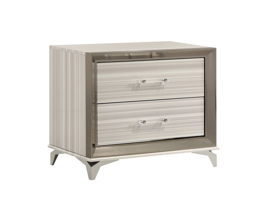 Zambrano White Modern Nightstand