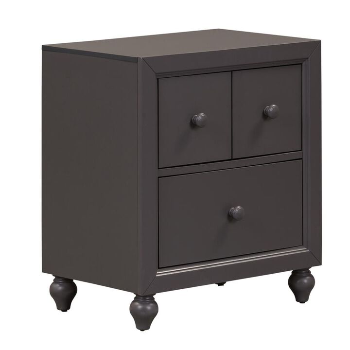 Liberty Furniture Cottage View Night Stand in Dark Gray