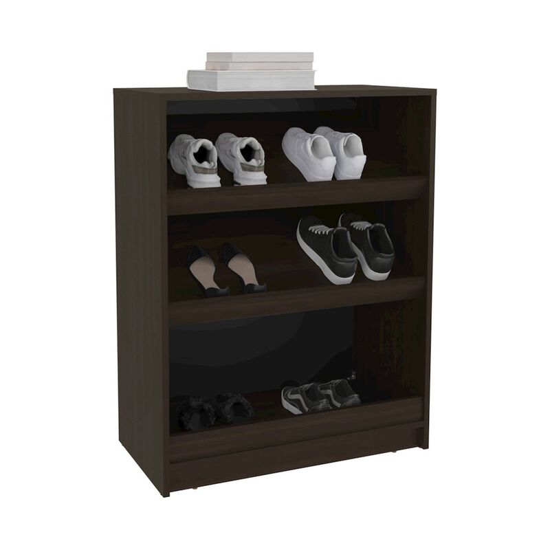 Atoka Shoe Rack, 3 Shelves, Dark Walnut