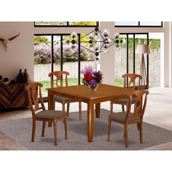 5 Pc Dining room set-Table with Leaf and 4 Dinette Chairs.