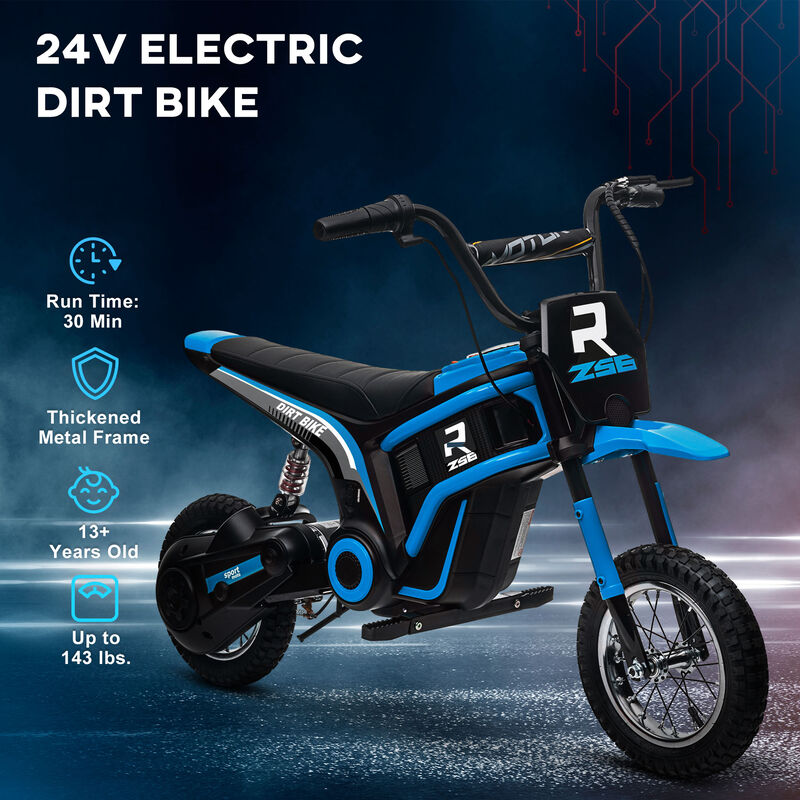 BreeBe 24V 350W Electric Dirt Bike Up to 15 MPH w/ Twist Grip Throttle image number 5