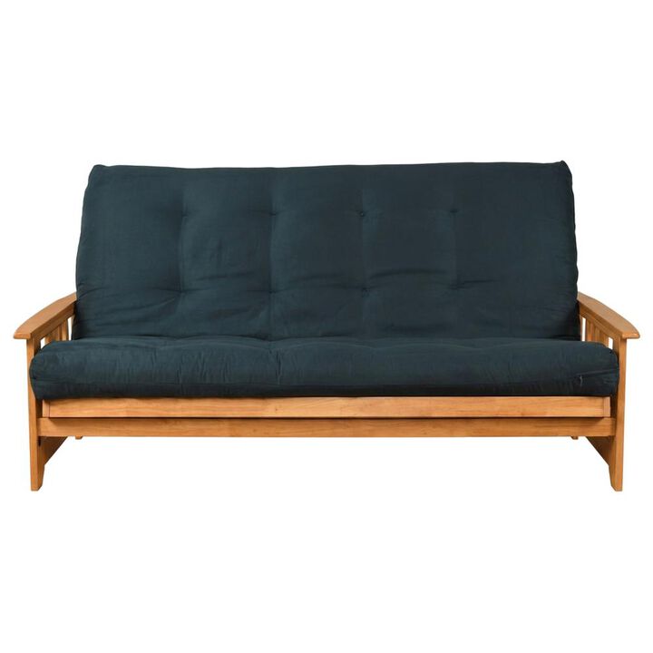 Phoenix Frame/Queen/Butternut Finish/Suede Navy Mattress