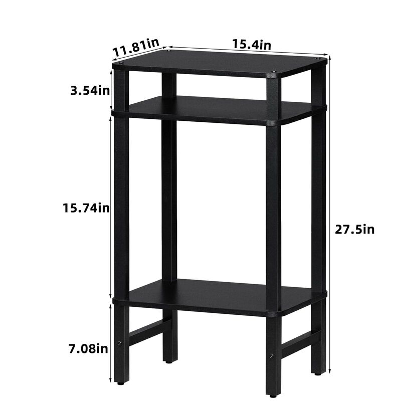 YUFAM 28in Tall Side Table 3-Tier Small Narrow End Table for Couch, Skinny Nightstand for Small Space, Farmhouse Slim Night Stan