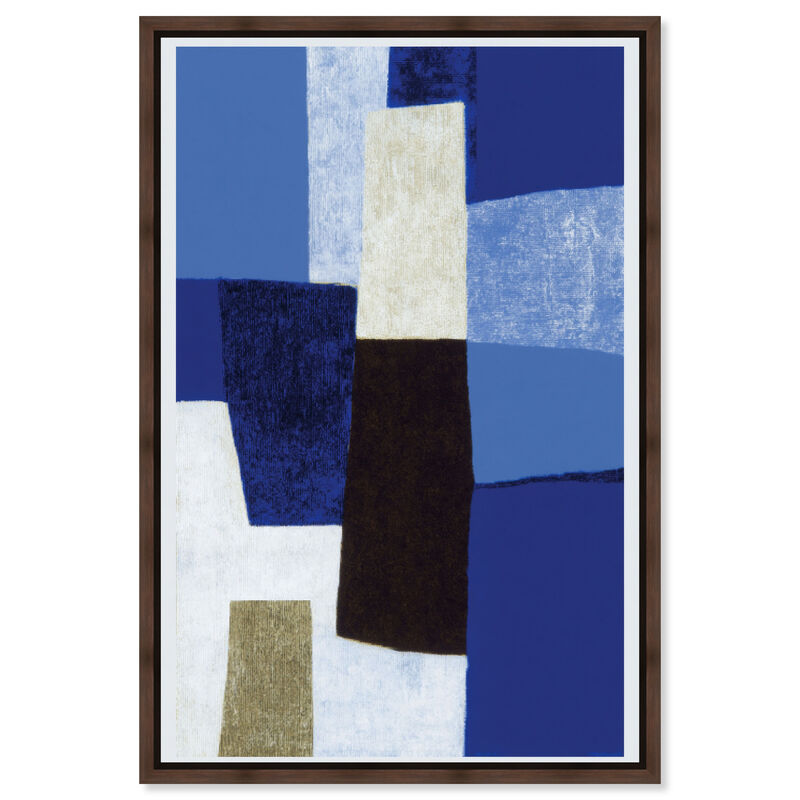 Cerulean Columns Abstract Canvas Print by Art Remedy image number 0