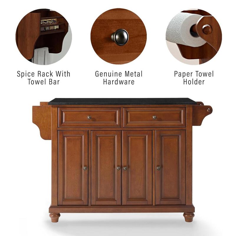 Cambridge Granite Top Full Size Kitchen Island/Cart