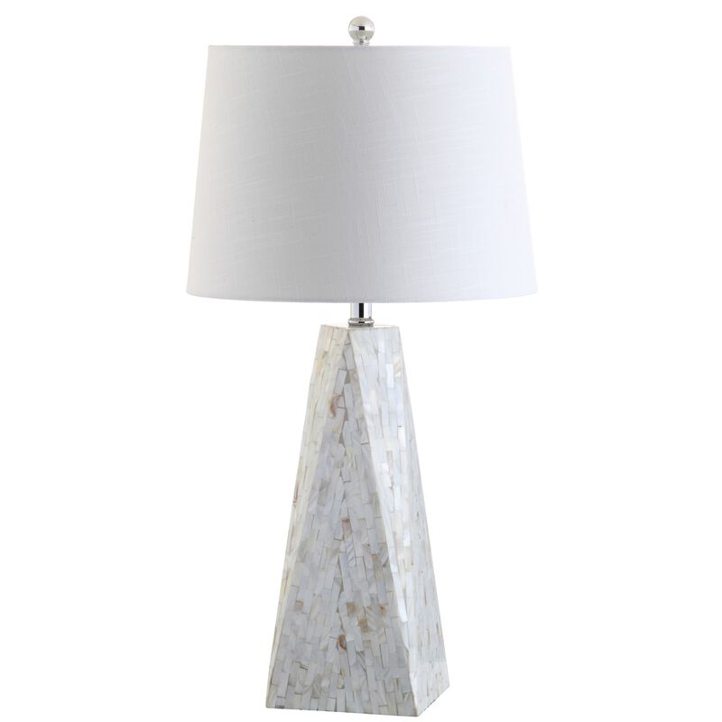 Naeva 28" Seashell LED Table Lamp, Pearl image number 8