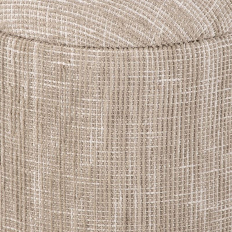 Carolina Chair & Table Handwoven Ourea Natural Striped Chenille Storage Ottoman