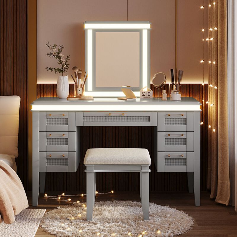 Vabsak LED Lighted Vanity Set image number 2