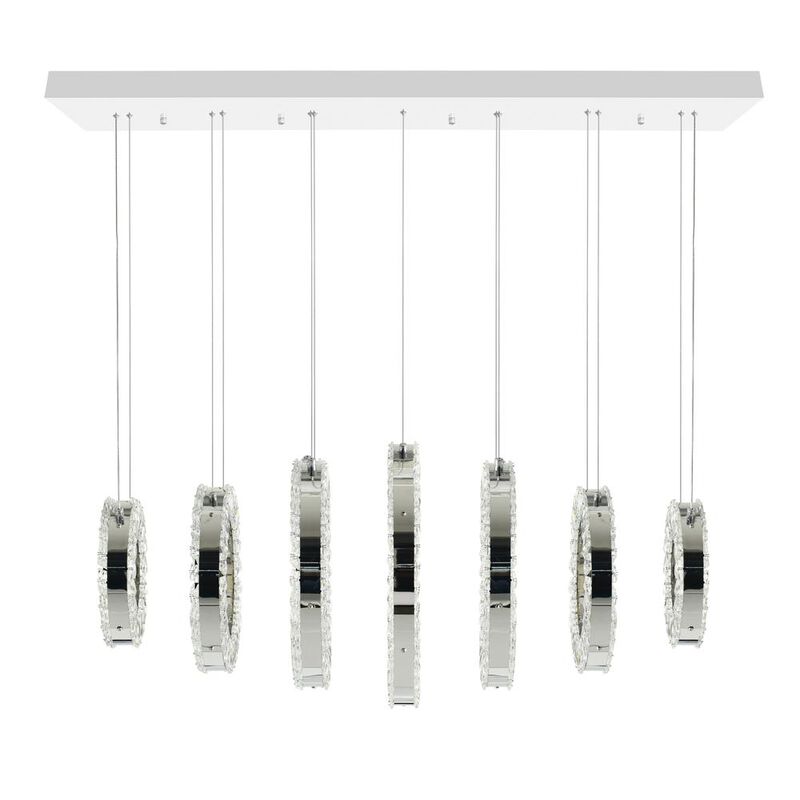 CWI Lighting Celina LED Chandelier With Chrome Finish