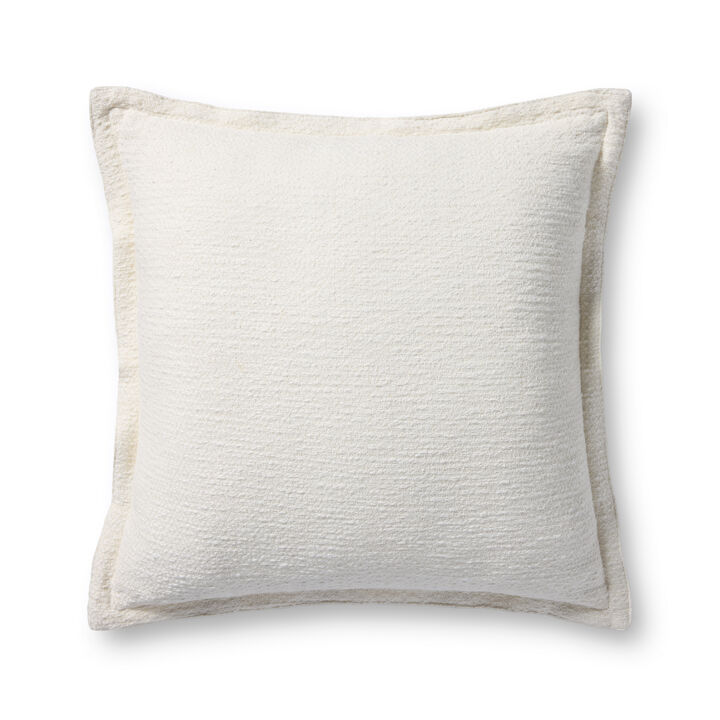Morris White 22''x22'' Cover w/ Down Pillow