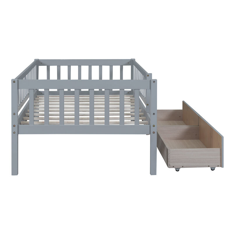 Whisen Twin Size Daybed Wood Bed with Two Drawers image number 6