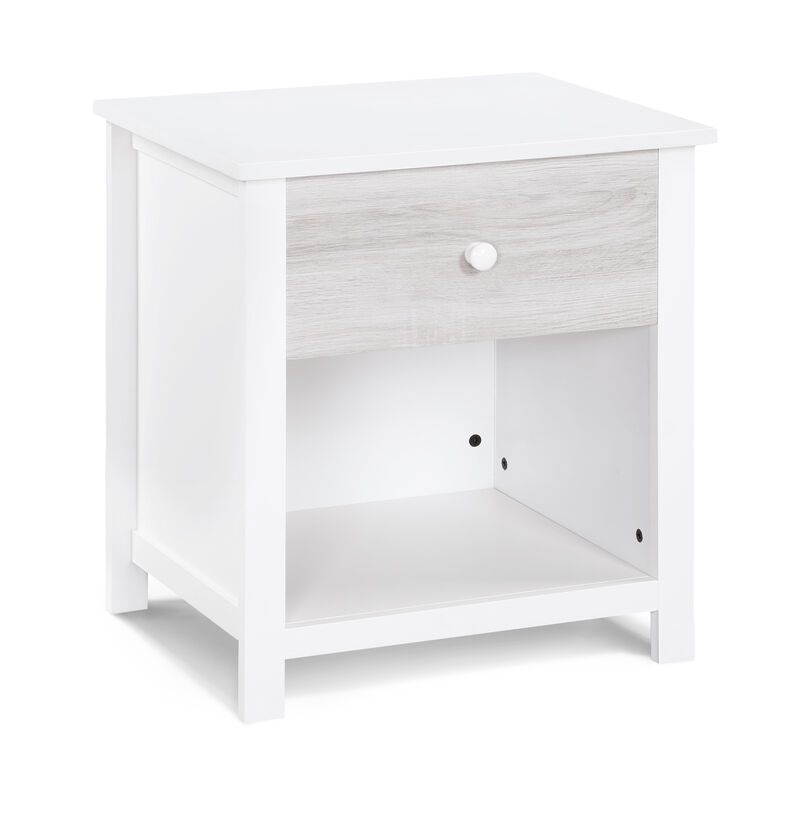 Olive & Opie Connelly Nightstand White/Rockport Gray