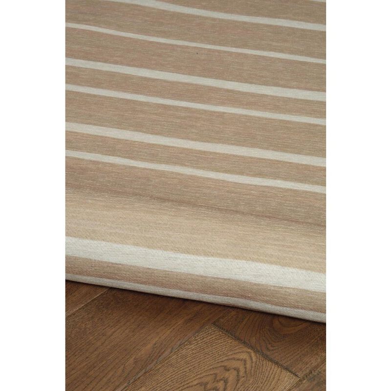 Linon Outdoor Washable Weston Tan & Ivory, Rug