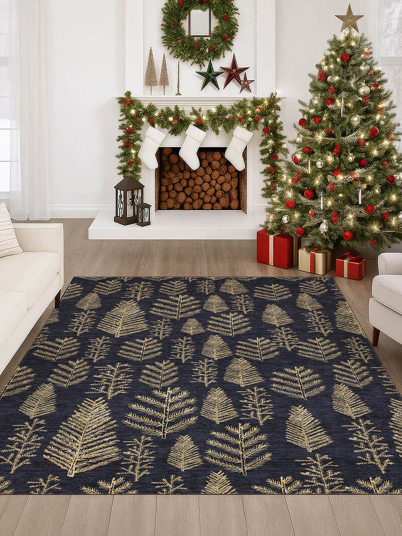 Merry & Bright MY21 Black 8' x 10' Rug