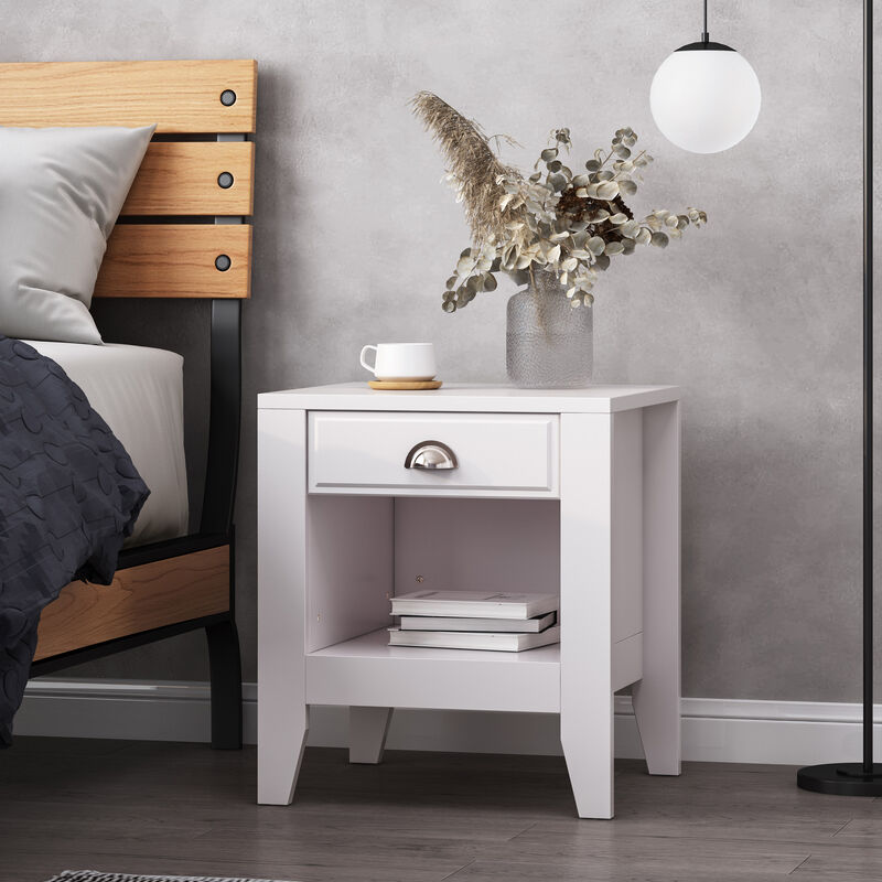 Merax Elegant Night Stand Side Table with 1 Drawer