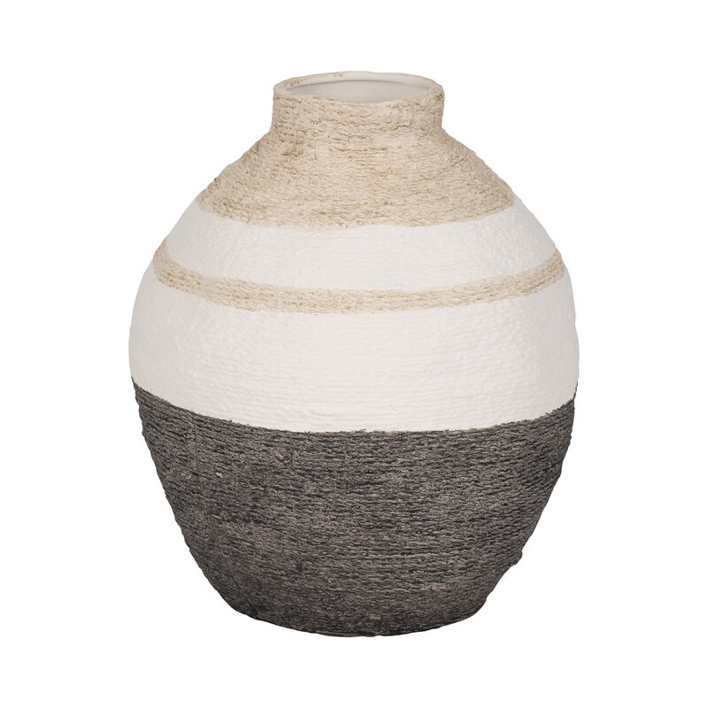 12" Striped Woven Textured Vase, Multi image number 0