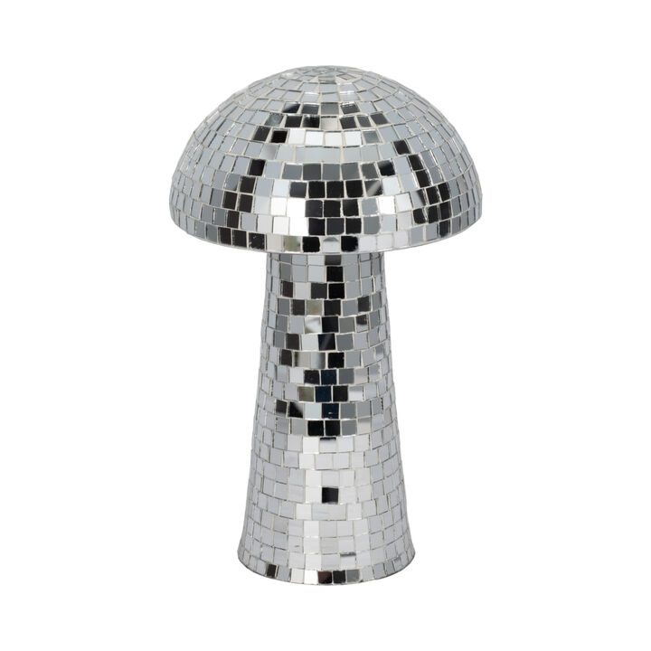 12" Iron Boho Mosaic Mushroom