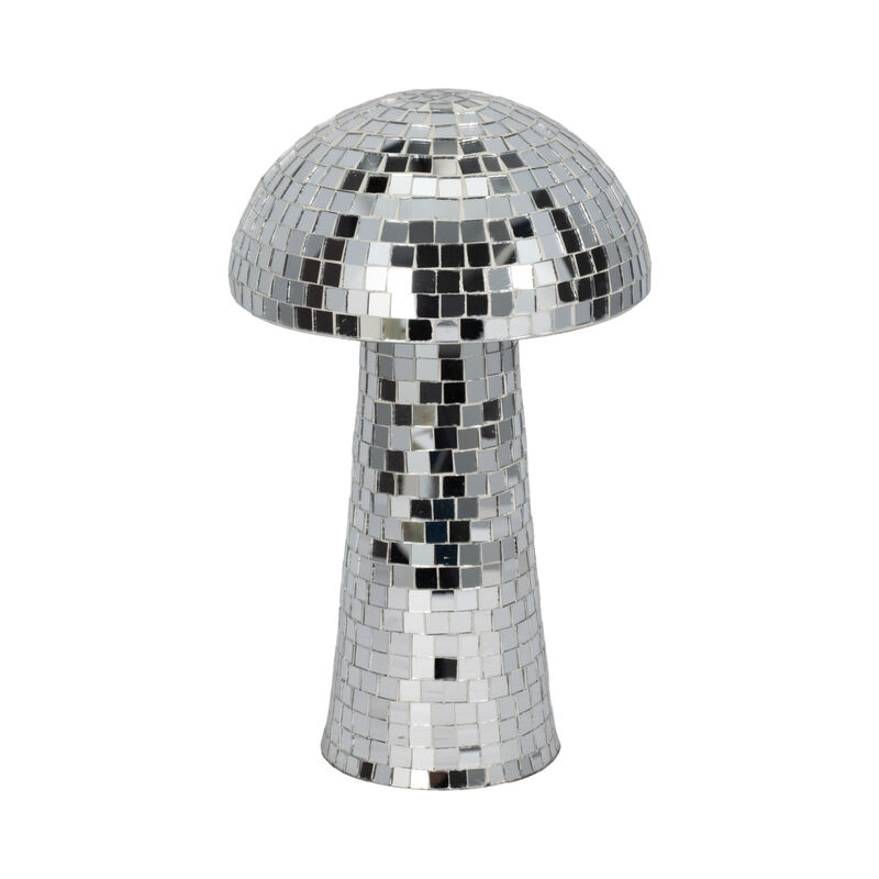 12" Iron Boho Mosaic Mushroom