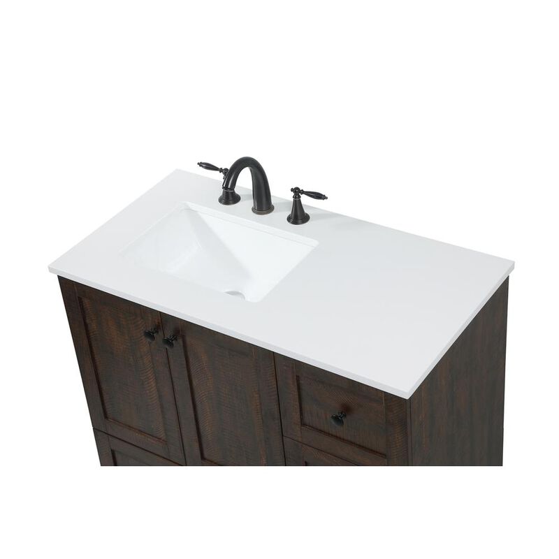 Elegant Kitchen and Bath 36 inch Single bathroom vanity in expresso