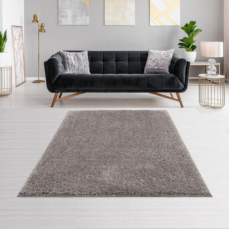 71x47 inch Gray Super Soft Polyester Shag Area Rug