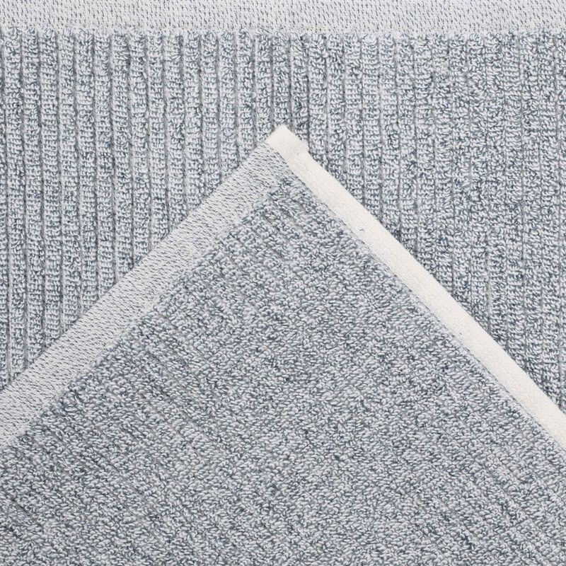 Soft and Absorbent Cotton Blend Bath Sheets, Ribbed Design, Set of 2 image number 2