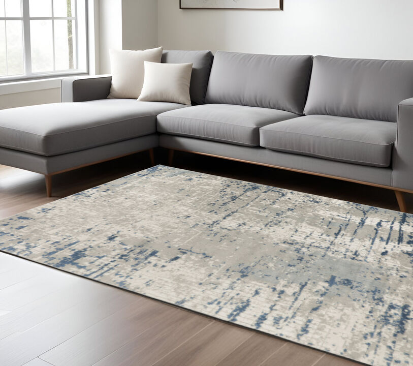HomeRoots Abstract Distressed Area Rug