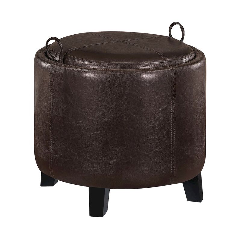 Convenience Concepts Designs4Comfort Oscar Storage Ottoman with Reversible Tray