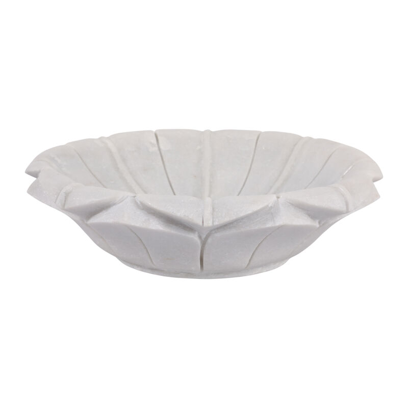 12" Flower Shaped Marble Bowl image number 5