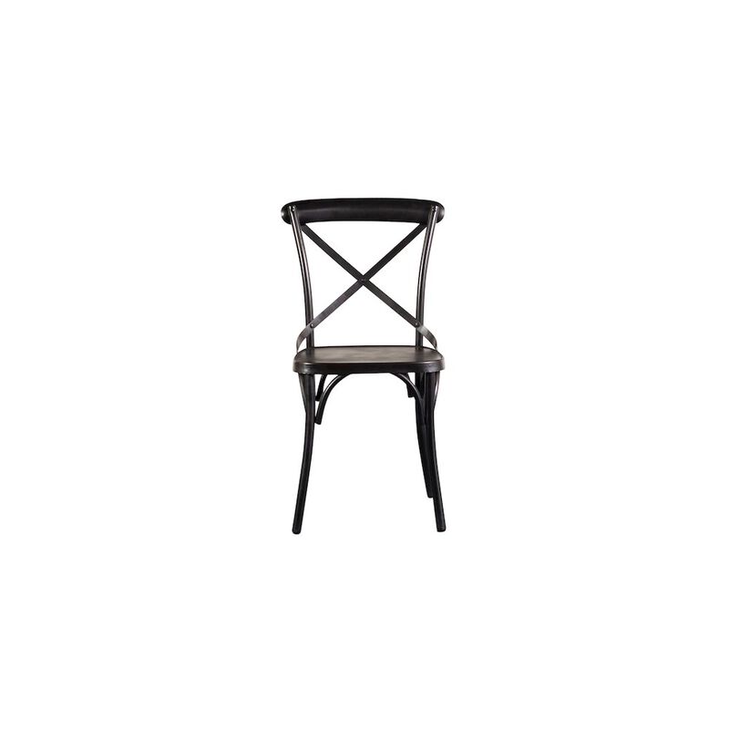 Porter Designs Odeon Iron Metal Dining Chair, Gray (Set Of 2)
