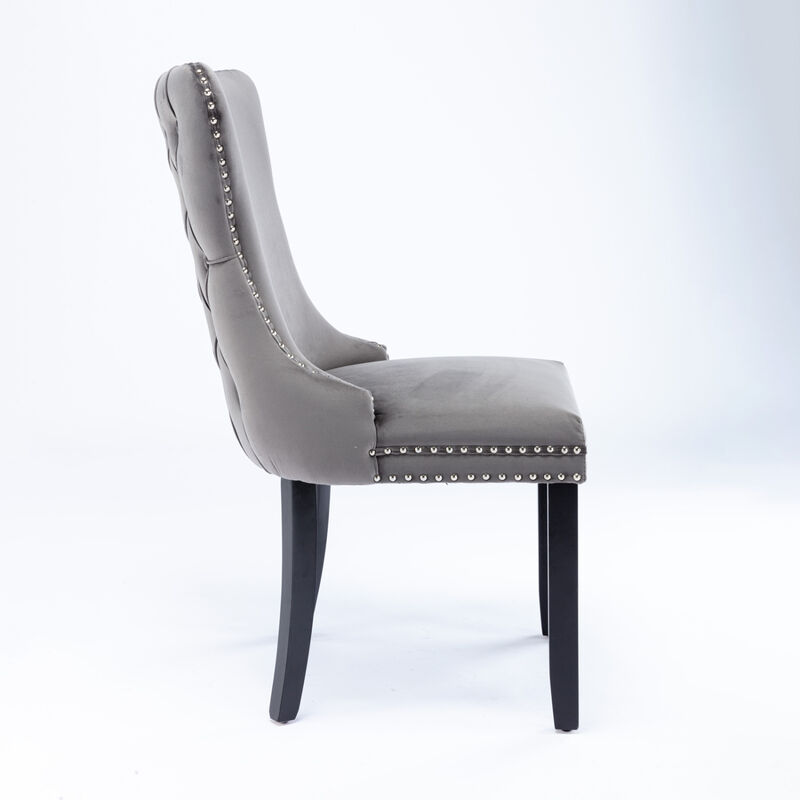Streamdale Set of 2 Upholstered Wingback Dining Chairs image number 3