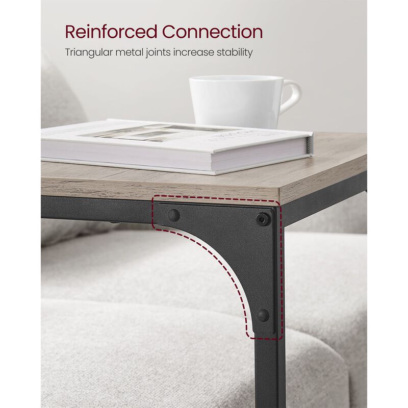 C-Shaped End Table Modern and Space-Saving Design for Easy Access (Set of 2)