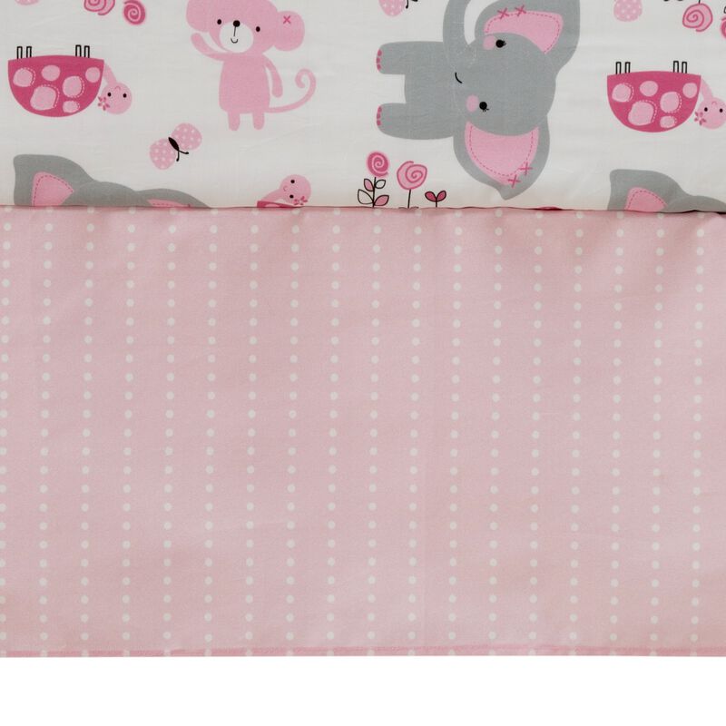 Bedtime Originals Twinkle Toes 3-Piece Crib Bedding Set - Blue, Pink, Gray