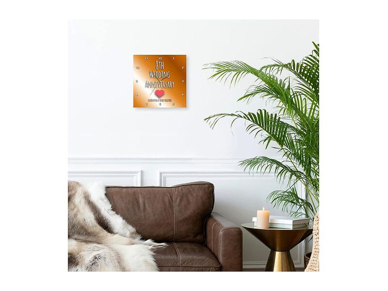 Wedding Bronze Celebrating Years Together Wall Clock 13 Inch Home Decor image number 2