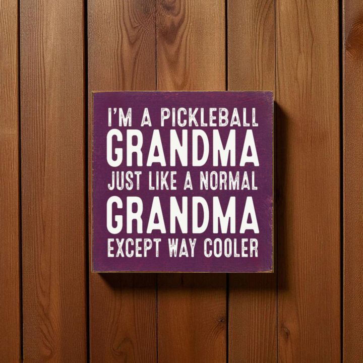 Pickleball Grandma Wooden Sign Funny Pickleball Wall Decor Gift