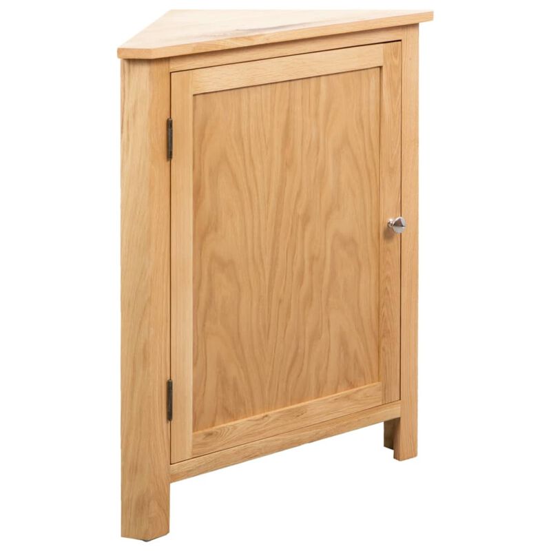 vidaXL Corner Cabinet 23.2"x14.1"x31.4"Solid Oak Wood