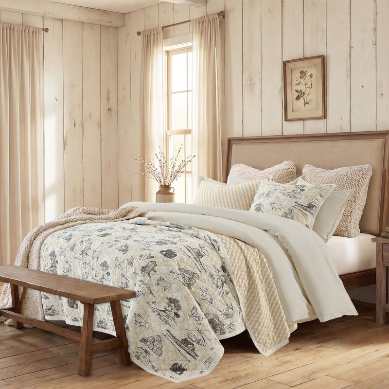 Farm Life King Reversible Quilt Set image number 1
