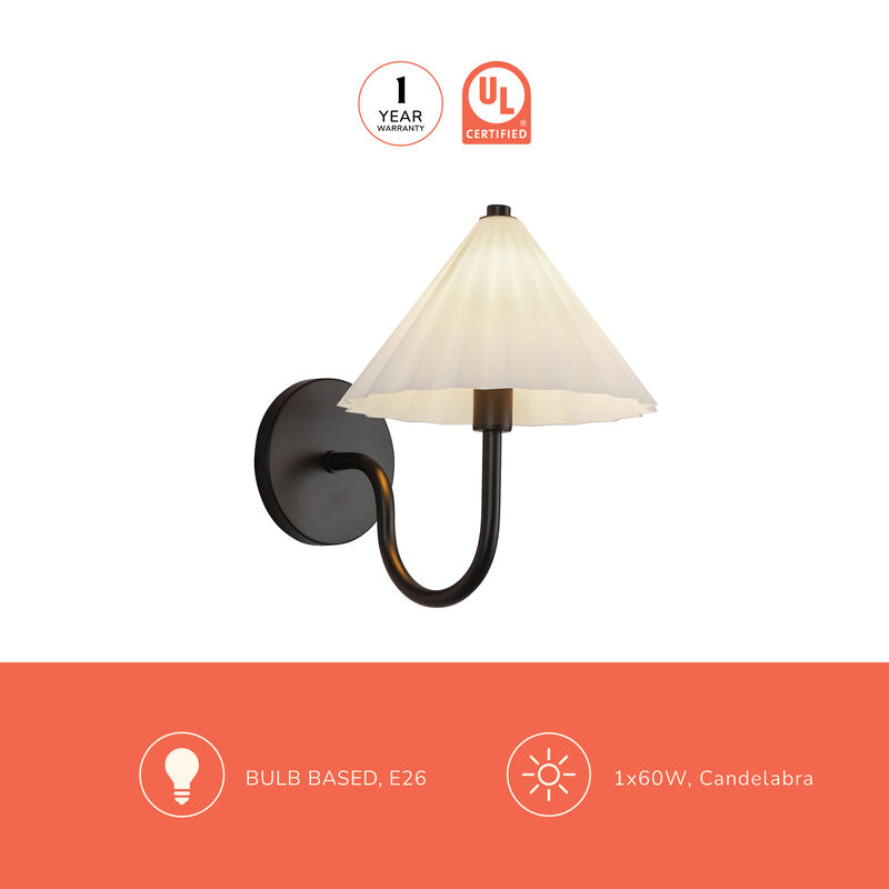 Serena 8-in Socket Damp-Rated Wall/Vanity Light image number 7