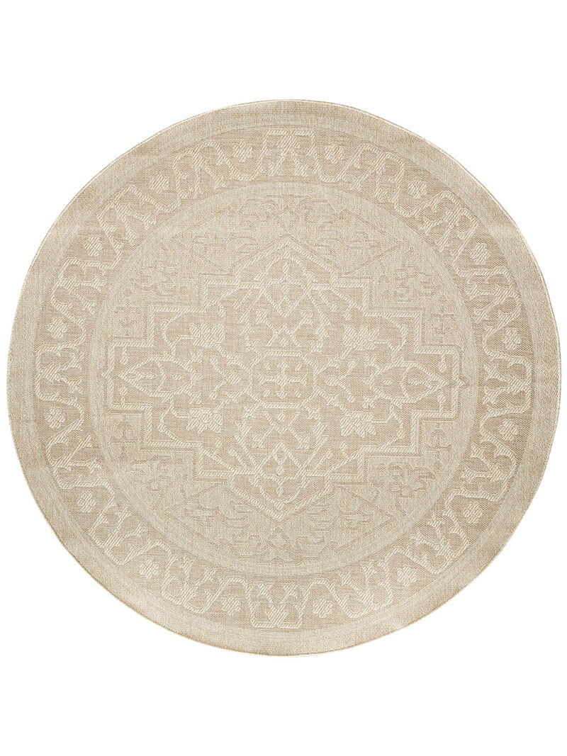 Tulum TLM05 Cream 8' x Round Rug image number 0