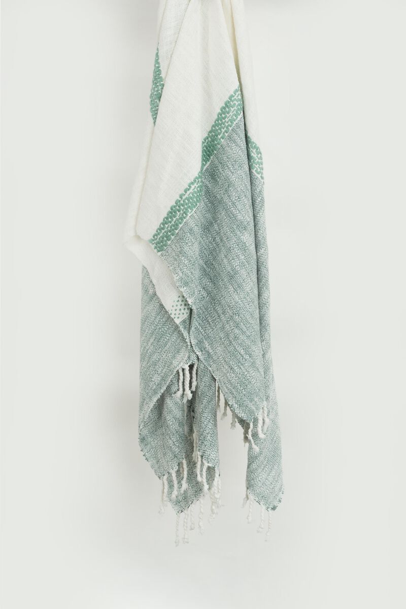 Teal/Natural 50" x 60" Throw Blanket