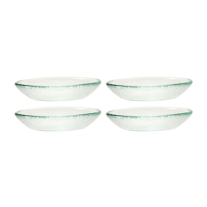 Glass Dinnerware dia.5.5" h:1.25" 8 oz. Round Clear Glass Bowl (Set of 4)
