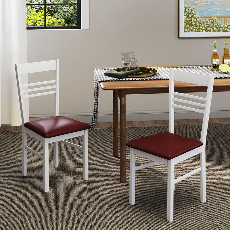 Modern Dining Chairs Set of 4 with Rubber Wood Frame for Home image number 3