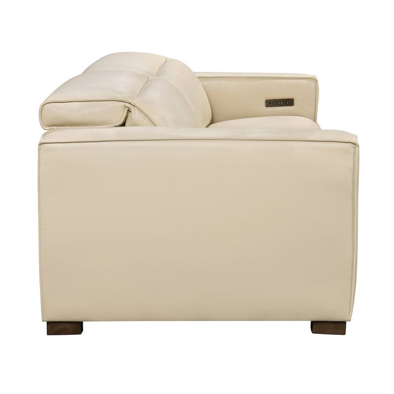 Alex Hamilton Riseholme Reclining Sofa in Beige Full-Leather