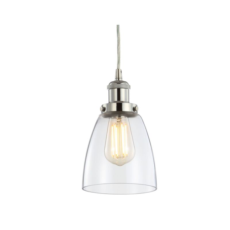 Cleo Adjustable Metal/Glass LED Pendant