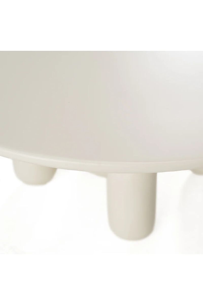 White Gloss Round Coffee Table | OROA Modern Gabby image number 3