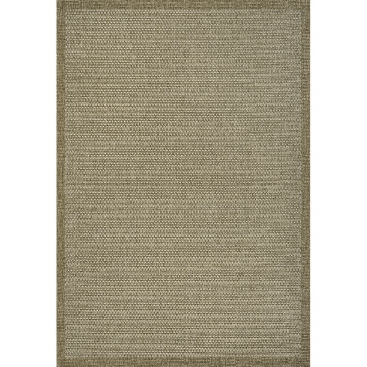 Maxine Smart Jute Contemporary Border Boho Fine Rib Weave Indoor/Outdoor Area Rug