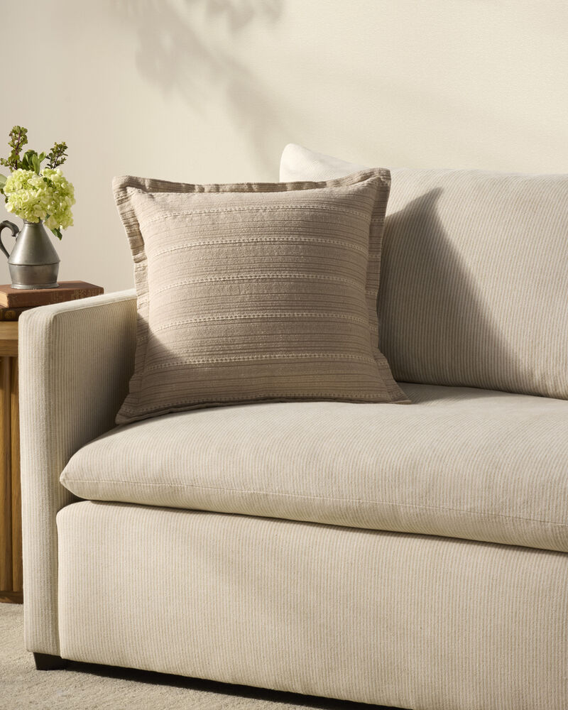 Howie Natural 18''x18'' Cover w/ Down Pillow image number 2