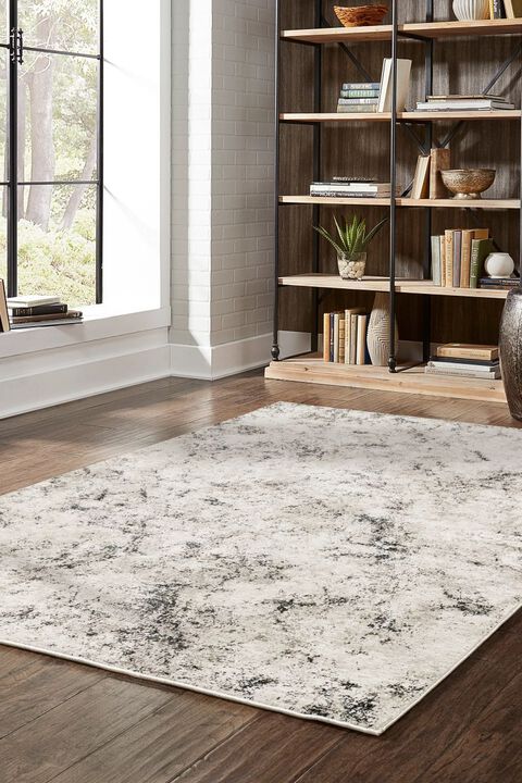 Nebulous 561E Ivory/Charcoal 3'3" x 5' Rug