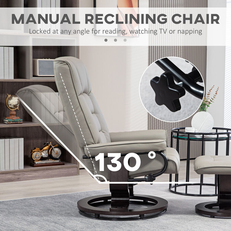 Hivvago Recliner Chair with Ottoman and High Back image number 3