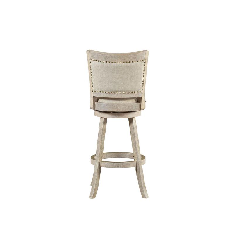 Boraam Melrose Swivel Bar Stool - Ivory Wire-Brush