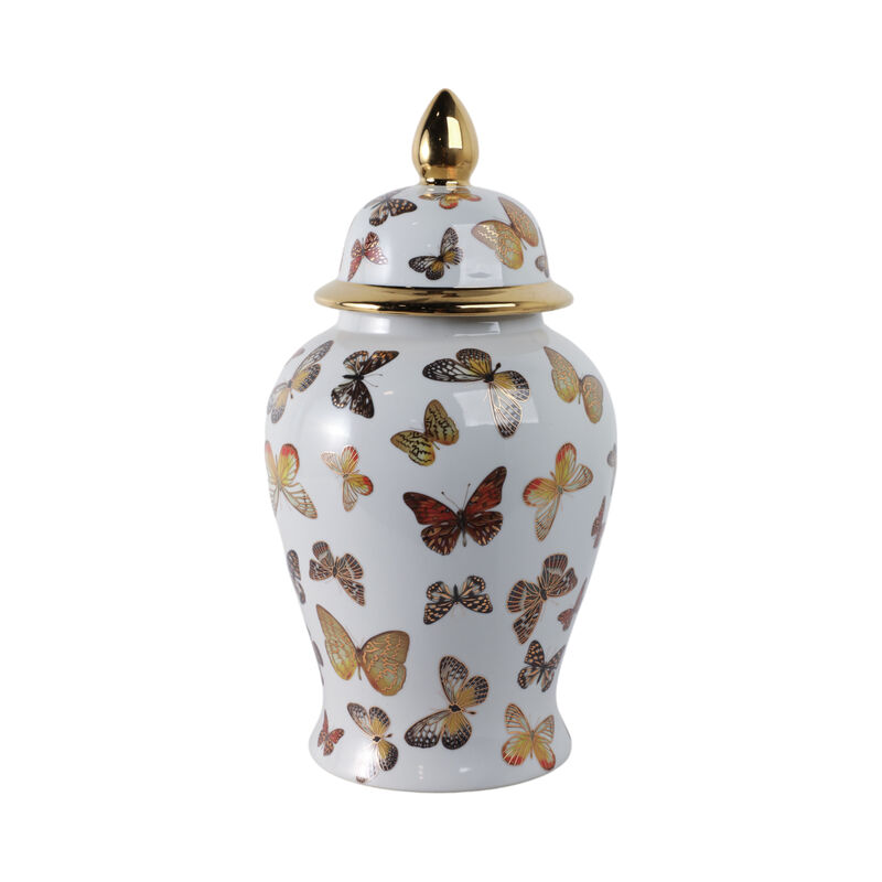 18x9" Butterflies Temple Jar, Multi image number 2